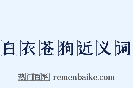 白衣苍狗近义词是什么意思的图片